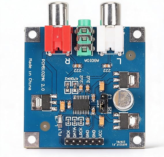 PCM5102/PCM5102A Sound Card DAC Decoder Board I2S Input 32bit 384K with 3.5 Headphone Output HiFi Decoder Board