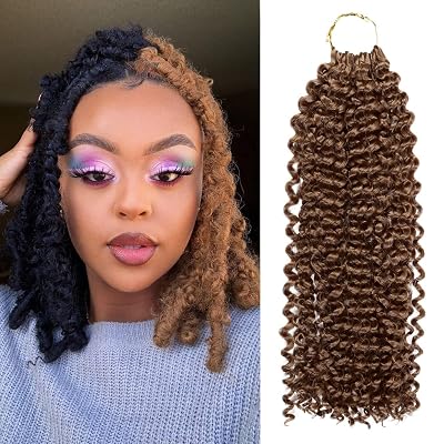 AU-THEN-TIC Water Wave Crochet Braids Hair, 12 Inch, 2 Packs, Synthetic Extensions for Passion Twists, Butterfly Locs, and Bohemian Styles, 27, Honey Blonde