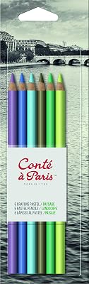 Conte a Paris Pastel Pencils, Set of 6, Landscape