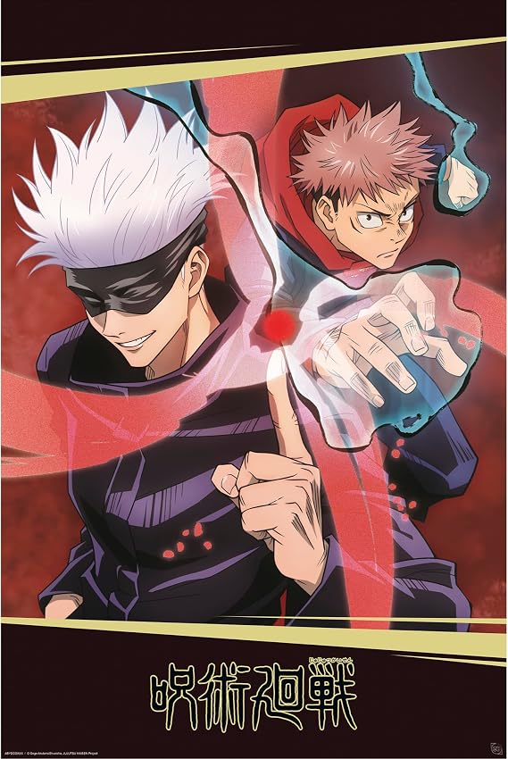 GB eye Jujutsu Kaisen Itadori & Gojo 61 x 91.5cm / 24.2 x 35.8 inches Maxi Poster - Shipped Rolled - Art Poster - Wall Posters - Posters & Prints | Jujutsu Kaisen Merchandise | Jujutsu Kaisen Gifts