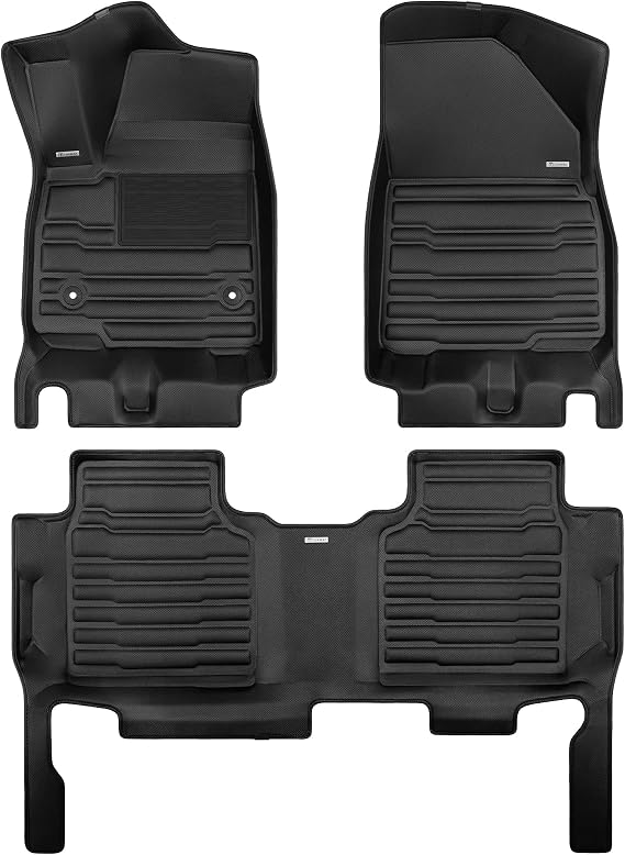 TuxMat - for Cadillac XT5 2017-2026 Models - Custom Car Mats - Maximum Coverage, All Weather, Laser Measured - This Full Set Includes 1st and 2nd Rows