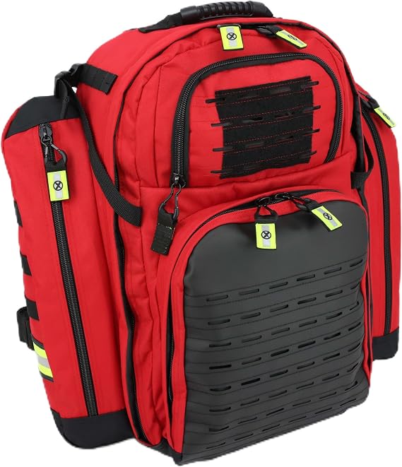 Lightning X TacMed ALS Oxygen Trauma Backpack w/Modular Pouch System - RED