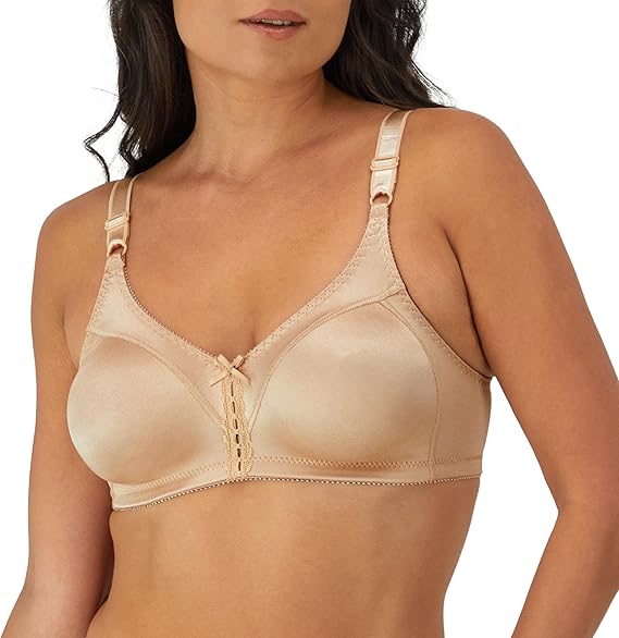Bali Women's Double Support Wireless Bra, Comfortsoft Full-coverage Wirefree Bra, Df3820