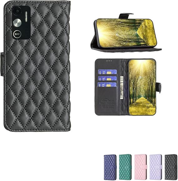 jioeuinly Case Compatible for Foxx Foxxd A5 Plus Phone Case Cover Flip Stand Cover Women Wallet Black