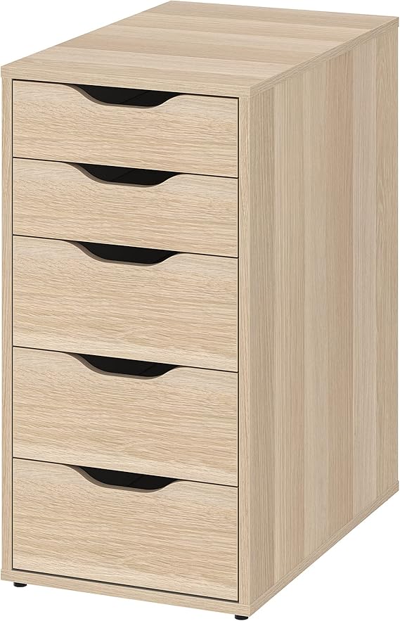IKEA Alex Drawer Unit, 36x70 cm, White Stained/Oak Effect