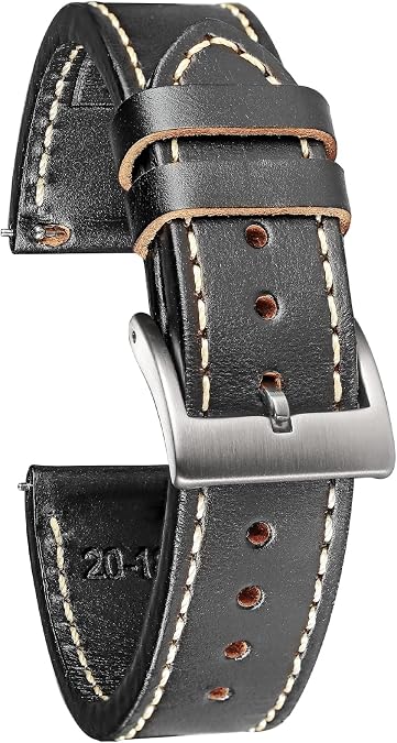 torbollo Horween Leather Watch Strap for Men Women,18mm,20mm,22mm High-end Quick Release Watch Bands Handmade Watch Strap Soft Vintage Replacement