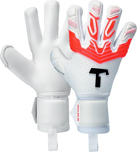 T1TAN Alien Infinity 2.0 (FP) - Soccer Goalie Gloves with Finger Protection - Negative Cut and 4mm Gecko Grip - Size 8