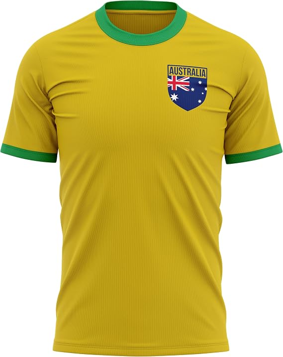 Australia Flag Badge Mens T Shirt, Australian Football Shirt, Commonwealth Competition Supporters for Australia Sports Fan
