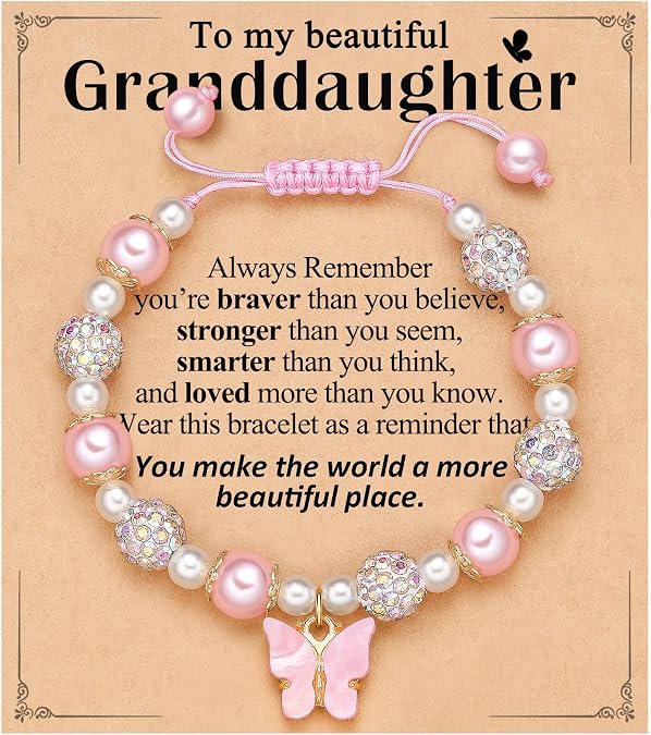 Butterfly Bracelet Jewelry for Granddaughter Niece Birthday Gifts
