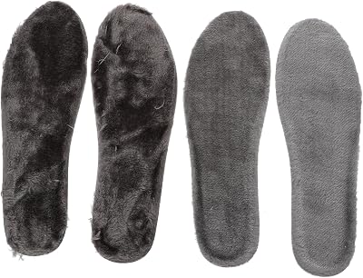 PERSELOSO 2 Pairs Shock Absorbing Heightening Insoles Sports Shoe Pads Warm Elastic Breathable Inner Soles for Men Women Winter Wear Resistant Cushion Inserts for Daily Exercise and Walking