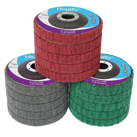 15Pcs 4.5" x 7/8" Nylon Fiber Flap Disc Polishing Grinding Wheel,Scouring pad Buffing Wheel for Angle Grinder