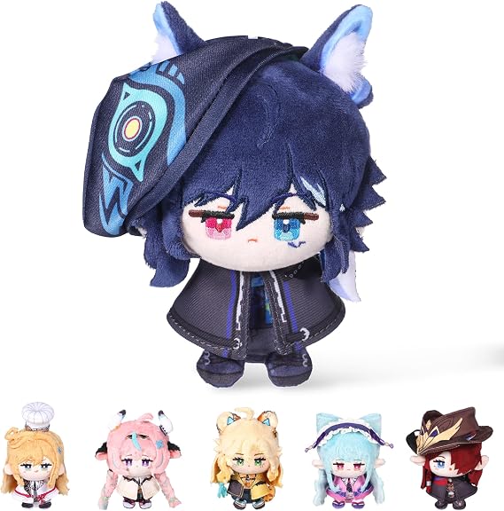 UTIEHD Anime Game Character Plush Keychains, Cute 4 Inch Collectible Dolls, Compact Size for Backpack Bags and Keys for Fans