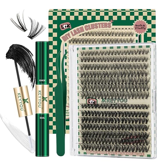 KEYYOU Lash Clusters Kit,30D40D 9-16mm DIY Extensions