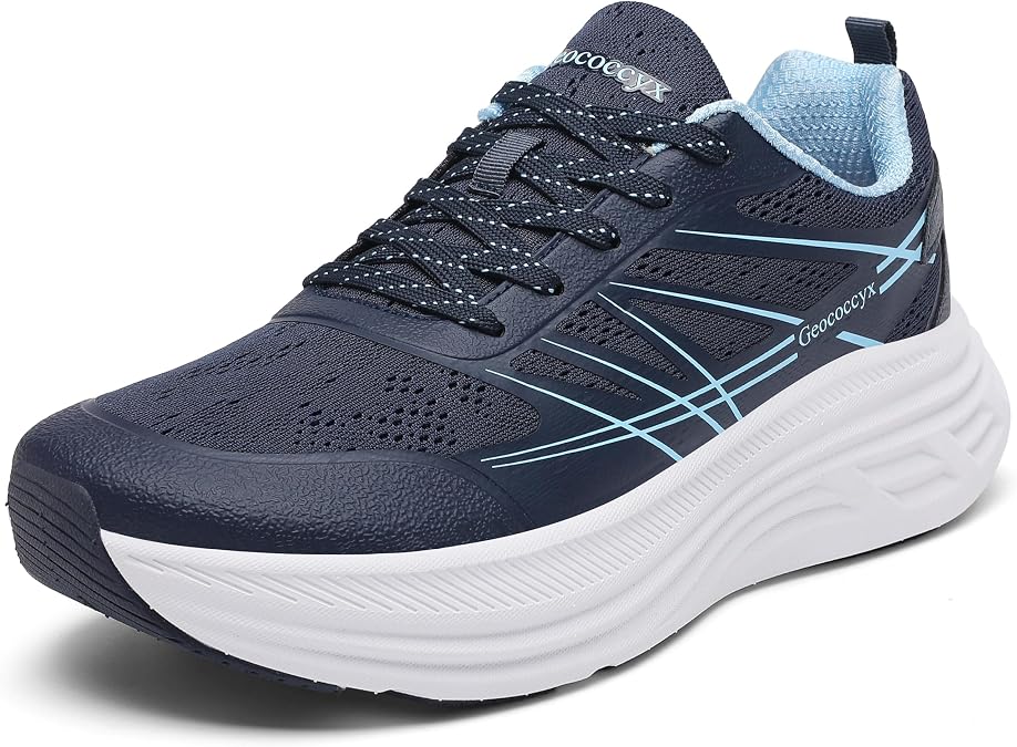 Men's Wide Toe Box Running Shoes - Walking Cushioned Sneakers