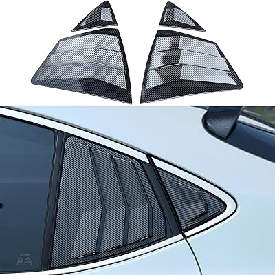 for 9th Gen Camry Sport Style Rear Side Window Louvers Air Vent Scoop Shades Cover Trim for Toyota Camry 2025-Carbon Fiber Style