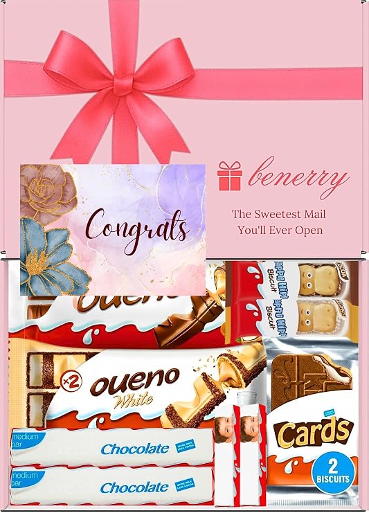 Benerry Milk Chocolate Gift Box – Bueno & Happy Hippo – Congratulations Letterbox Hamper