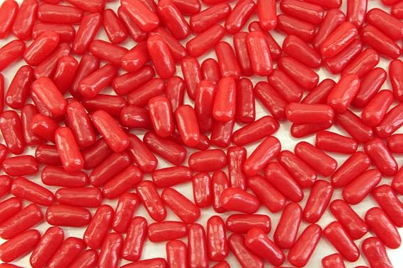 Hot Cinnamon Chewy Candy Jelly Beans - 1.5 Pounds - Jells Gummy Tamales Bulk Spiced Candies