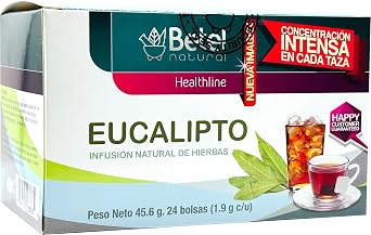 Premium Eucalyptus (Eucalipto) Leaf Tea by Betel Natural - Packed with Flavanoids - 24 Tea Bags