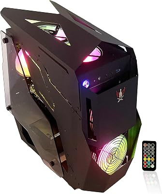 Alarco Gaming PC Desktop Computer Intel i7 3.40GHz,16GB Ram,512 GB SSD,Windows 10 pro,WiFi Ready,Video Card RX 580 8GB, 5 RGB Fans with Remote