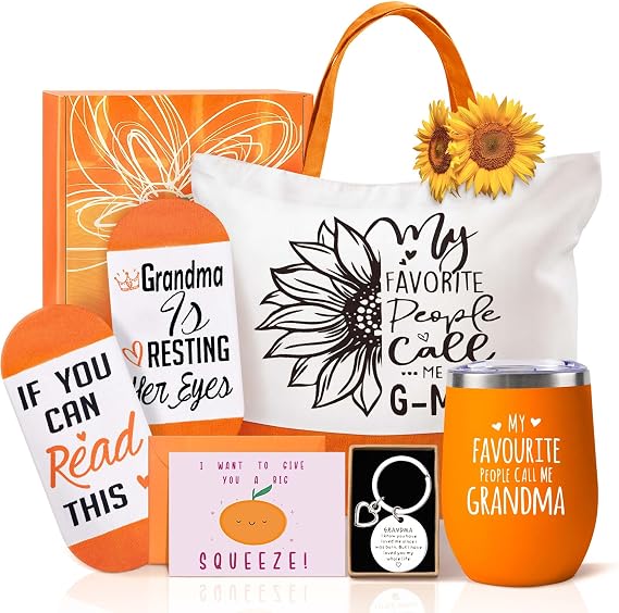 EUASOO Mothers Day Gifts for Grandma Grandmother from Granddaughter Grandson Grandchildren, Grandma Gifts, Great Valentines Christmas Birthday Thank You Gift for Nana GiGi