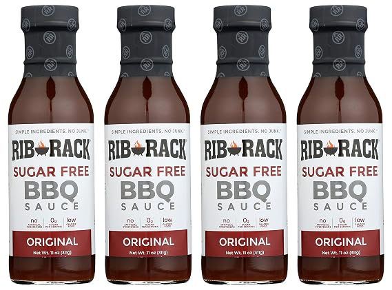 Rib Rack Original Sugar Free BBQ Sauce 11 oz 4 pack