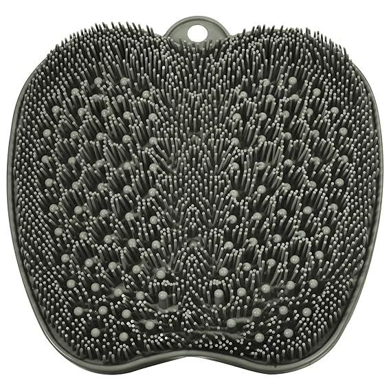 BESKAR XL Large Foot Scrubber Mat for Use in Shower, Cleans Feet No Bend