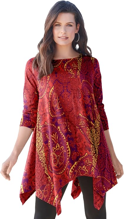 Roaman's Ultimate Handkerchief Hem Tunic