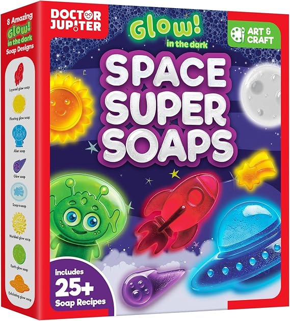 Doctor Jupiter Glow in The Dark - Space Soap Making Kit for Kids Ages 6+