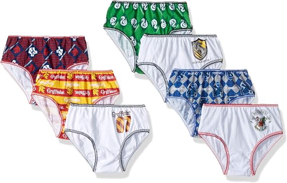 Harry Potter Girls Panties - 7-Pack Underwear Sizes 4,6,8