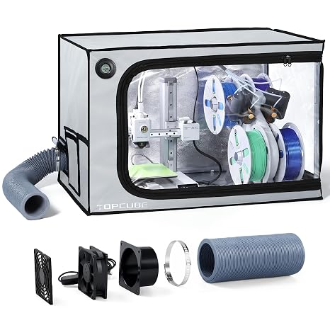 TOPCUBE 3Dプリンターエンクロージャ Bambu Lab A1 ミニコンボ エキゾーストキット付き