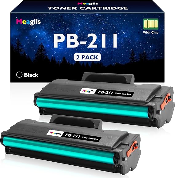 PB-211 Toner Cartridge Replacement for PB-211 PB211 PB-211E PB211EV | PB 211 Toner Cartridge High Yield Compatible for P2502W P2500W M6552NW M6550NW M6600NW M6602NW Printer Ink (Black, 2-Pack)
