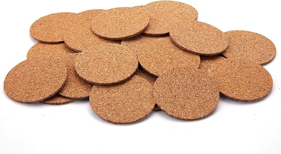 30Pcs 1.5inch Round Cork Furniture Pads, Adhesive Cabinet Door Bumpers, Coaster Feet, Anti Scratches Furniture Pads for Chair Legs Protect Your Hardwood