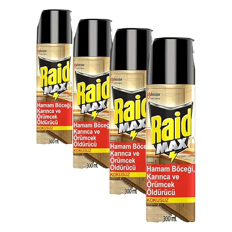 Raid Max Böceksavar Sprey 300 ml (4 paketi)
