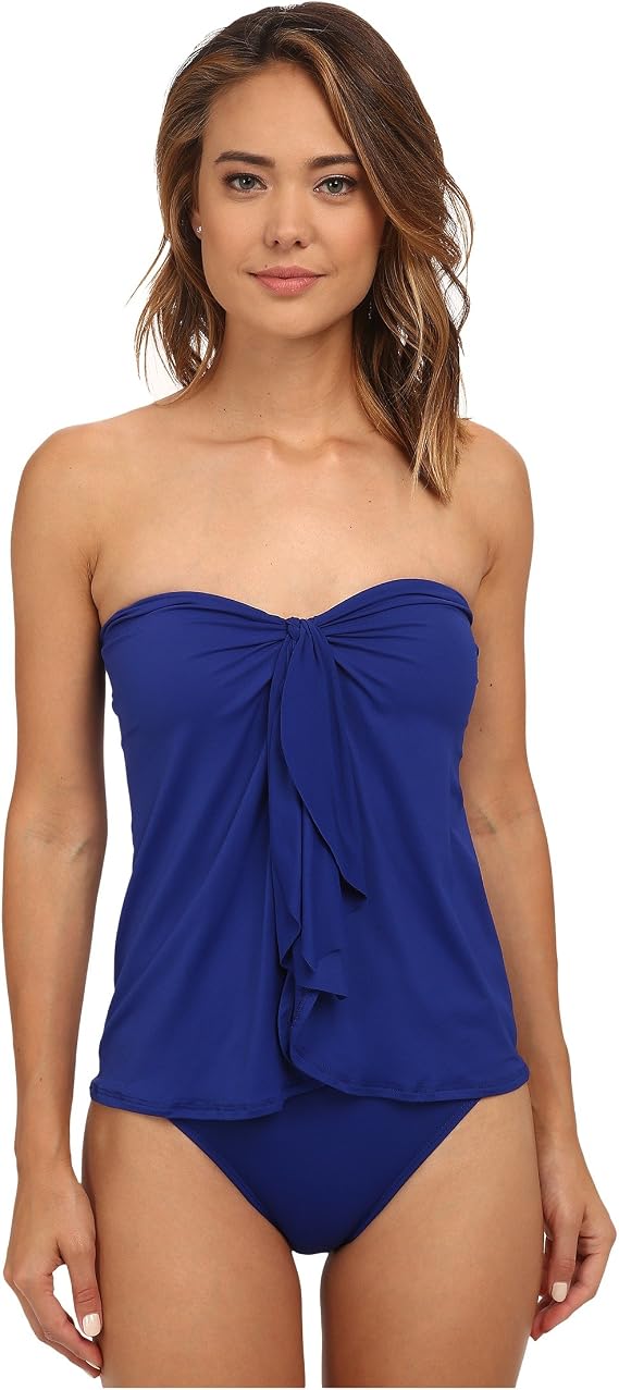 Ralph Lauren Lauren Women's Strapless Flyaway One-Piece Swimsuit, Ocean
