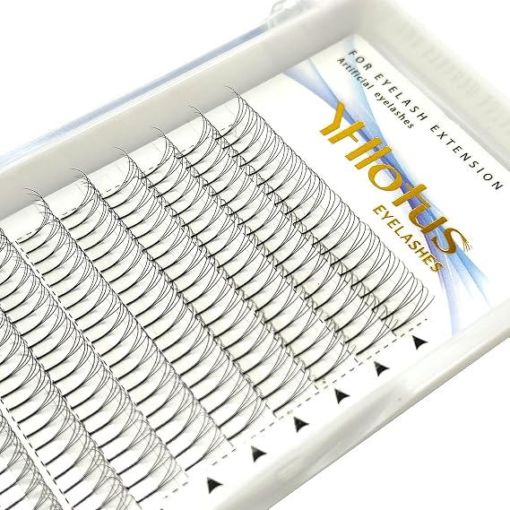 Volume Fans Long Stem Premade 3D Eyelashes Extensions 0.07 Thick Handmade Individual Eyelashes Mink Wispy Premade Fans Clusters (3D 0.07 Long Stem C 12mm)