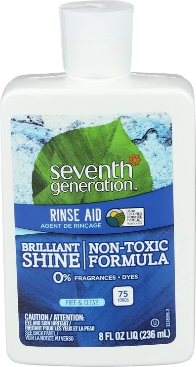 Seventh Generation Rinse Aid Free and Clear -- 8 fl oz, Packaging May Vary