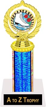 Trophies Figure Skating Trophy Awards 9" Ice Skate Tournament Sports Free Engraving Color Choice