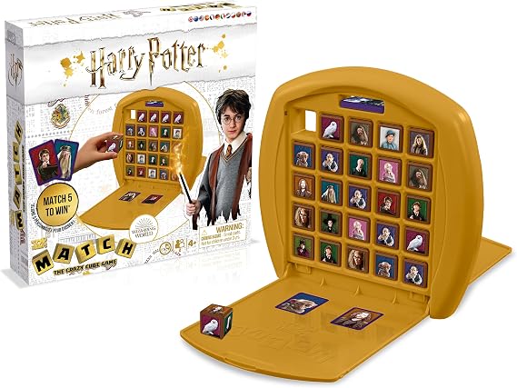 Top Trumps Match Harry Potter Board Game Play with Ron Hermione Dumbledore and Hagrid Race to Match 5 of the same characters in a row