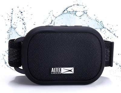 Altec Lansing Sports Armband Speaker with Build-in Fitness Tracker, Waterproof Bluetooth Speaker, Heart Rate Monitor Armband, Step Tracker, 12-Hour Playtime for Running, Hiking, Outdoor Activities