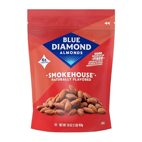 Blue Diamond Almonds Smokehouse Flavored Snack Nuts, 16 oz, Pack of 1