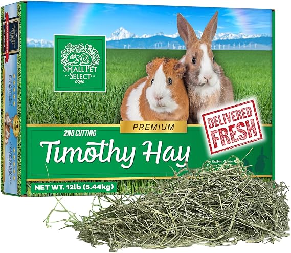 Small Pet Select 2nd Cutting Timothy Hay for Rabbit, Guinea Pig, Bunny, Chinchilla and Other Small Animals, Premium Natural Hay Grown in The US, Perfect Blend Pet Food, 5.44kg (12lb)