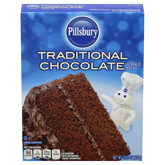 Pillsbury Traditional Chocolate Cake Mix, 15.25-Ounce