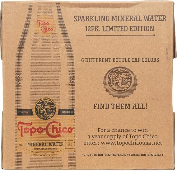 Topo Chico Mineral Water (Glass), 12-Ounce (Pack of 12)