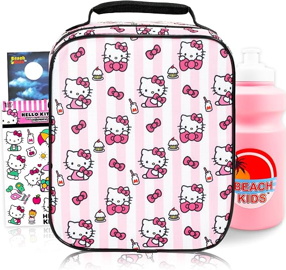 Hello Kitty Lunch Bag for Kids Bundle with Insulated Lunchbox + More