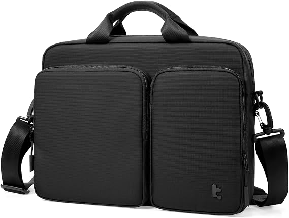 tomtoc A33 Slim 13-14 Inch Laptop Shoulder Bag for MacBook Air/Pro M5/M4/M3, Briefcase with Accessory & Document Storage, Water-Resistant & Durable Recycled Fabric