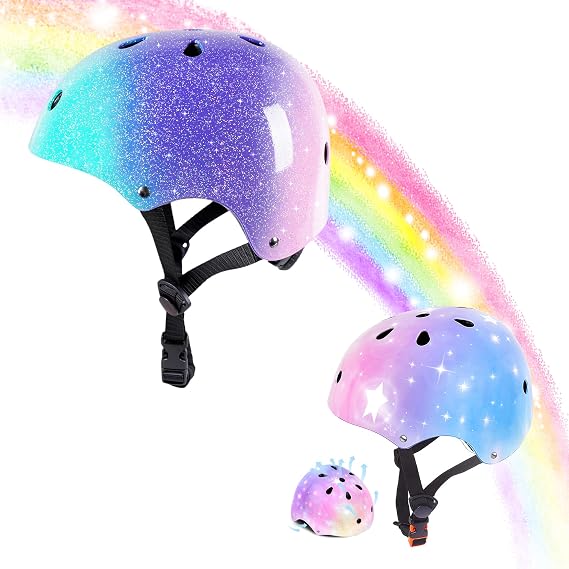 Kids Bike Helmet, Toddler Helmets for Ages 2-3-5-8-14 Years Boys Girls,Adjustable Multi-Sport Bicycle Skateboarding Football Roller Skating Scooter Rollerblade Balance Bike Helm