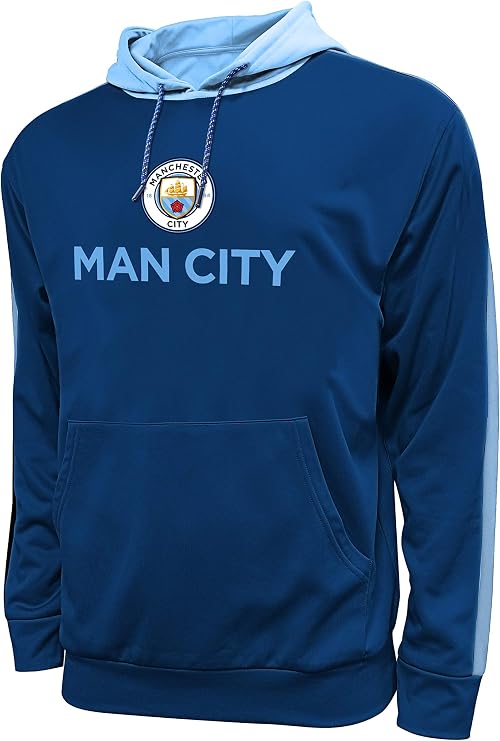 Icon Sports Manchester City Hoodie Official Mens Casual Sweatshirt Man City World Soccer Football Club Active Training Top Pullover MC41PH-N XL