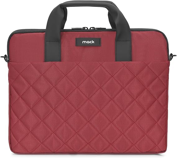 MACK Iksy MCC-902 Laptop Çantası, Erkekler ve Kadınlar için Profesyonel Bilgisayar Çantası, 13,3 inç - 14.1 inç Notebook Çantası, Evrak Çantası, Kırmızı