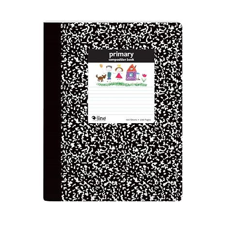 C-Line Composition Notebook, Primary Ruled, Black Marble, 1/EA (22020)