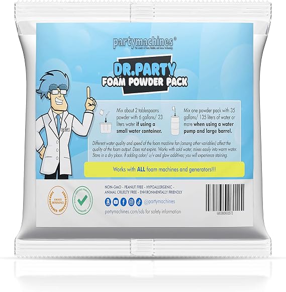 Foam Powder Pack Mixes up to 35 gallons Water; Loves Your Foam Party Maker